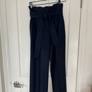 Boden Navy wool paper waist trousers. Size 4R